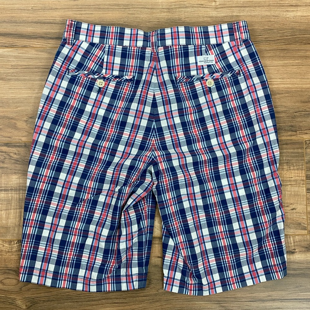 Vineyard Vines Club Short cotton plaid chino, 30